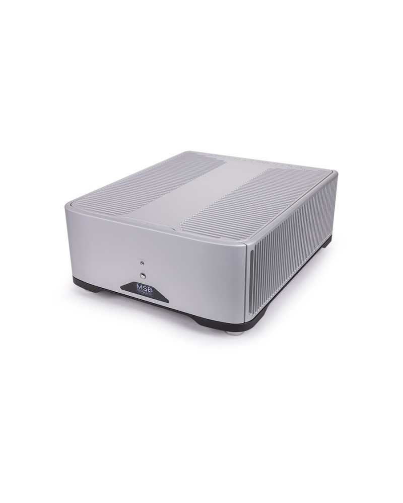 MSB S202 — amplificateur de puissance stéréo, finition argent (fond blanc)