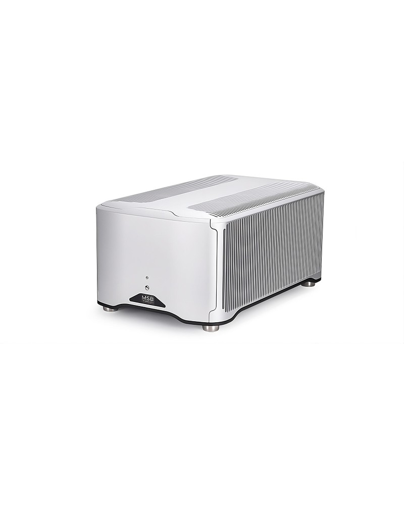 MSB S500 — amplificateur de puissance stéréo, finition argent (fond blanc)