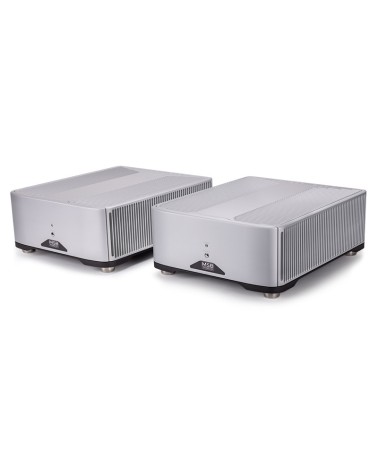 MSB M205 — amplificateurs de puissance monophoniques (paire), finition argent (fond blanc)