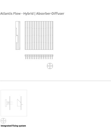 Artnovion Atlantis Flow — Panneau acoustique hybride absorbeur-diffuseur
