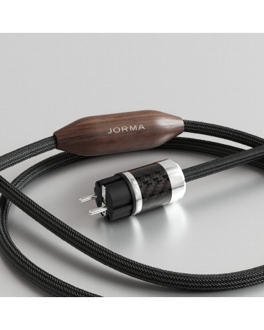 Jorma Statement Encore — câble secteur, fiche Schuko Furutech et coque en noyer